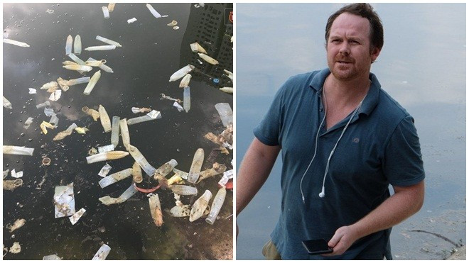 Ông Tây chụp ảnh bao cao su ngập hồ Linh Đàm: 'Thấy tôi quay phim nhiều người đã chửi' Ảnh 2