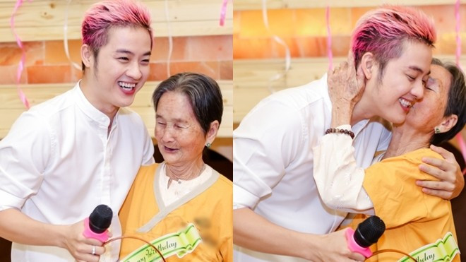 Thanh Duy đón tuổi mới bên 'bà ngoại' tại spa xông hơi Ảnh 2