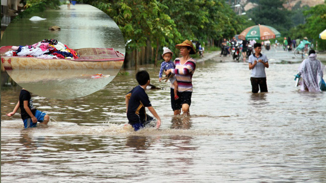 Nhà sập, trường học, bệnh viện ngập trong nước lũ ở Nha Trang Ảnh 2