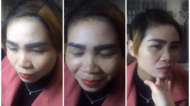 Sang tận Lào xăm lông mày, cô gái trẻ nhận trái đắng với cặp lông mày 'đỉa trâu' để đời Ảnh 2