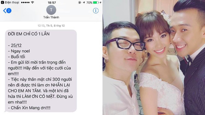 Hot: Không cần 'đoán già đoán non' Trấn Thành đã chính thức mời đám cưới vào đêm Noel Ảnh 2