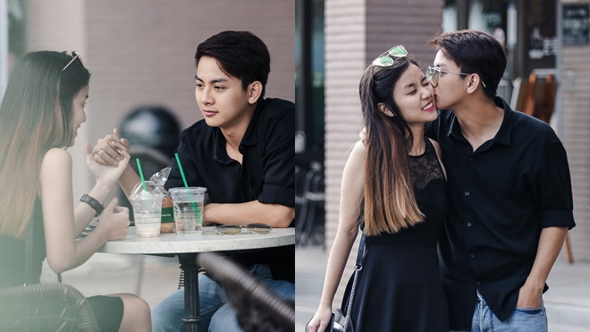 Hoài Lâm nhìn 'đắm đuối', ngọt ngào hôn bạn gái Ảnh 2