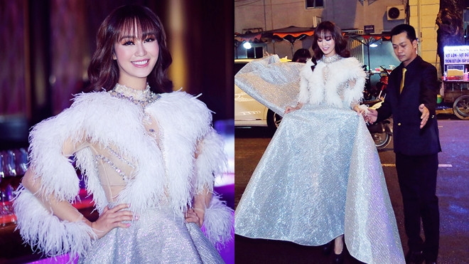 Hóa thành 'nữ hoàng tuyết', Khánh My phải cần người trợ giúp để đi lại Ảnh 2