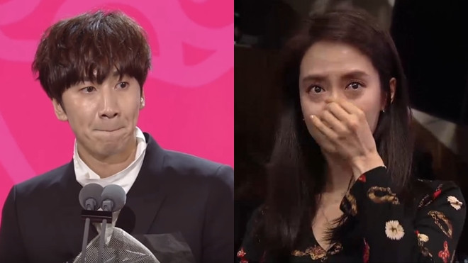 Running man đoàn tụ tại SBS Entertainment Awards, Song Ji Hyo bật khóc khi nghe bài phát biểu nhận giải của Kwang Soo Ảnh 2