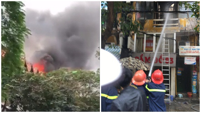 Đang cháy lớn trên phố Phùng Hưng, Hà Nội Ảnh 2