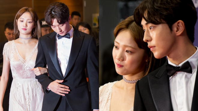 Lee Sung Kyung e ấp, không rời Nam Joo Hyuk nửa bước trên thảm đỏ MBC Drama Awards 2016 Ảnh 2