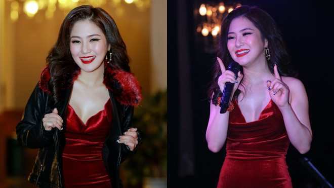 Hương Tràm đỏ rực gợi cảm, 'hờ hững' khoe vòng 1 nóng bỏng Ảnh 2