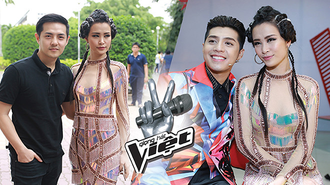 Đông Nhi được Ông Cao Thắng hộ tống ghi hình The Voice 2017 cùng Noo Phước Thịnh Ảnh 2