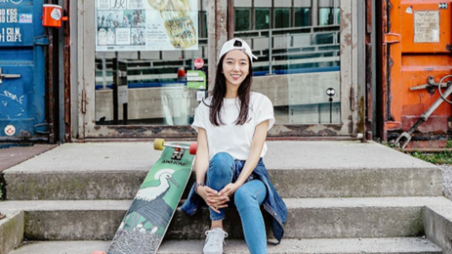 'Nữ thần trượt ván' gây sốt trong giới trẻ Hàn Quốc Ảnh 2