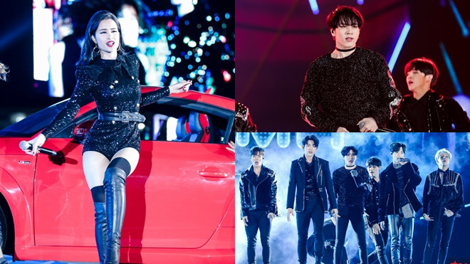 GOT7 mướt mồ hôi vẫn diễn cực sung, Đông Nhi đem hẳn xế hộp tiền tỷ lên sân khấu Ảnh 2