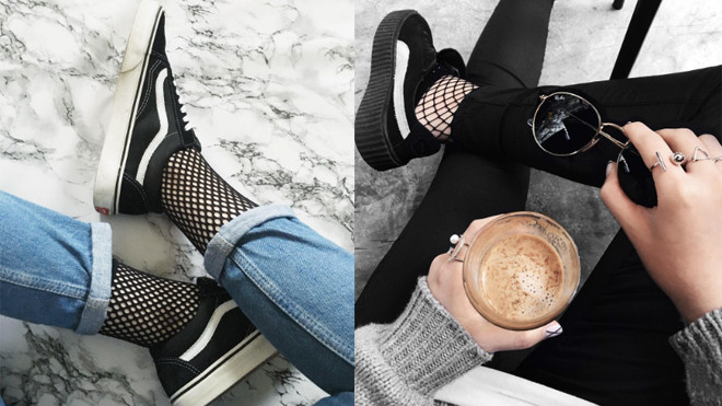 Đã đến thời đeo sneaker phải 'lấp ló' tất lưới thế này mới là chất! Ảnh 2