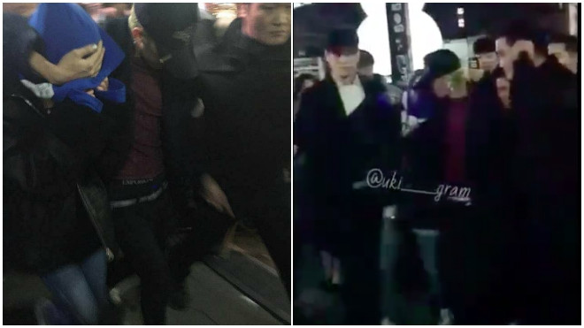 Clip: G-Dragon vừa bảo vệ, vừa hôn Dara trước hàng trăm fan Ảnh 2