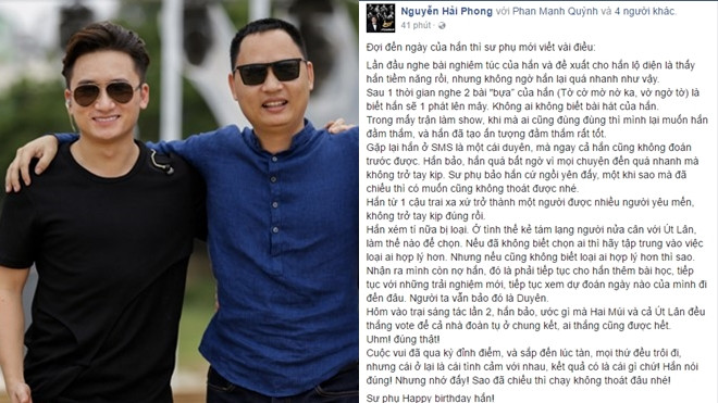 HLV Nguyễn Hải Phong, Công Nam cùng viết tâm thư chúc mừng sinh nhật Phan Mạnh Quỳnh Ảnh 2