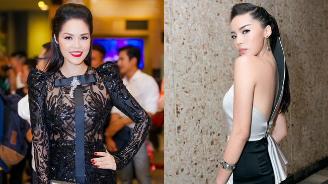 Kỳ Duyên gợi cảm khó cưỡng, Dương Cẩm Lynh khoe dáng với mốt xuyên thấu trên thảm đen Ảnh 2