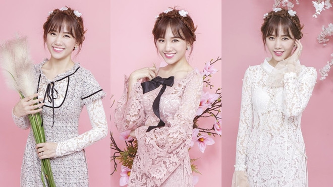 Hari Won diện áo dài cách tân, nữ tính đón mừng mùa Xuân đang đến Ảnh 2