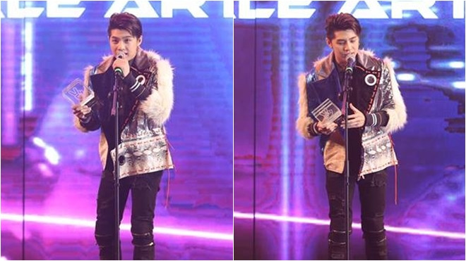 Noo Phước Thịnh phấn khích nhận cú đúp giải thưởng tại 'V Year End Party' Ảnh 2