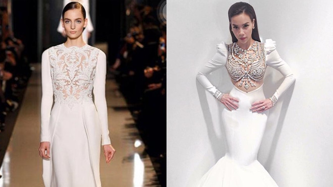 Trong một diễn biến khác, fan tố Lý Quí Khánh 'copy-cat' trang phục của Elie Saab Ảnh 2