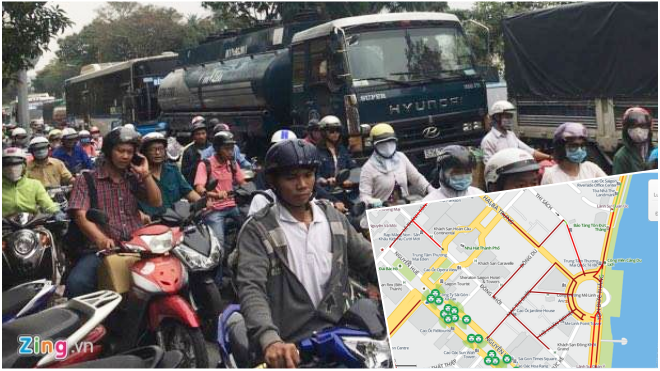 Trung tâm Sài Gòn đang kẹt cứng, tài xế đứng nhìn bất lực Ảnh 2