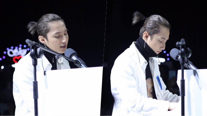 Sơn Tùng tự đệm đàn piano hát 'Lạc trôi' trên sân khấu trình diễn đặc biệt Ảnh 2