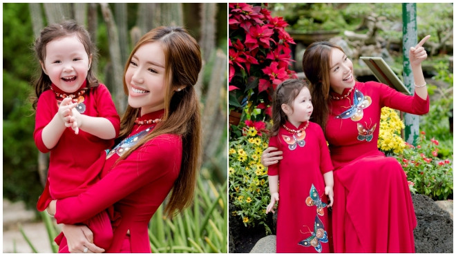Elly Trần cùng con gái Cadie diện áo dài đôi du xuân Ảnh 2