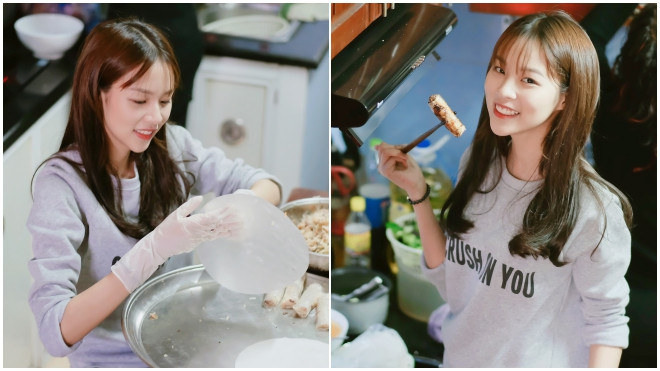 Tết 2017: Phí Phương Anh tất bật đi chợ chuẩn bị bữa cơm chiều 30 Tết Ảnh 2