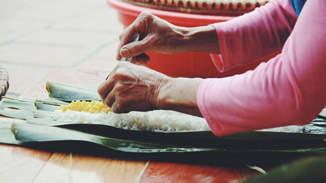 Bánh chưng lá chít - hương vị Tết truyền thống của nhiều làng quê Bắc Bộ Ảnh 2
