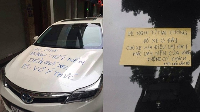 Đỗ ôtô chặn cửa nhà, chủ xe bị nhắc vô ý thức Ảnh 2
