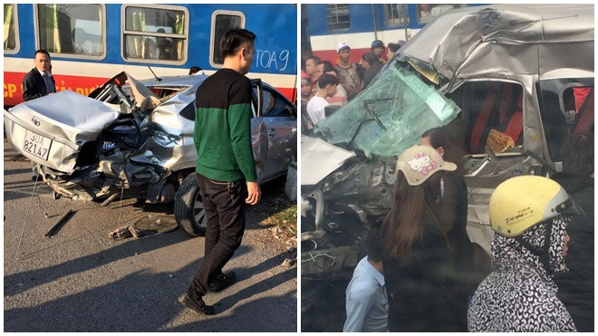 Rùng mình trước thông tin hai vụ tàu hỏa xéo nát ô tô cùng một thời điểm trong ngày mùng 8 Tết Ảnh 2