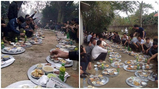 Đã ăn cỗ thì phải mỗi người một mâm, ngồi dọc đường làng như thế này mới là 'chất nhất Vịnh Bắc Bộ' Ảnh 2