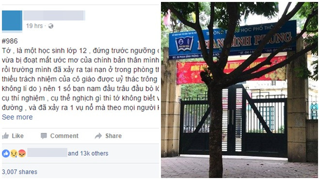 Hà Nội: Nữ sinh bị bỏng nặng vì bạn học gây nổ ở phòng thực hành Hóa Ảnh 2
