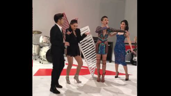 Hé lộ đoạn clip hậu trường 'quẩy tung nóc' của 'chị đại' Thu Minh cùng Noo - Đông Nhi - Tóc Tiên Ảnh 2