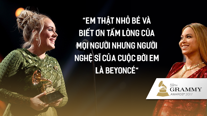 Grammy 2017: Khoảnh khắc lịch sử không phải ai cũng có nhưng Adele lại dành tất cả cho Beyoncé! Ảnh 2