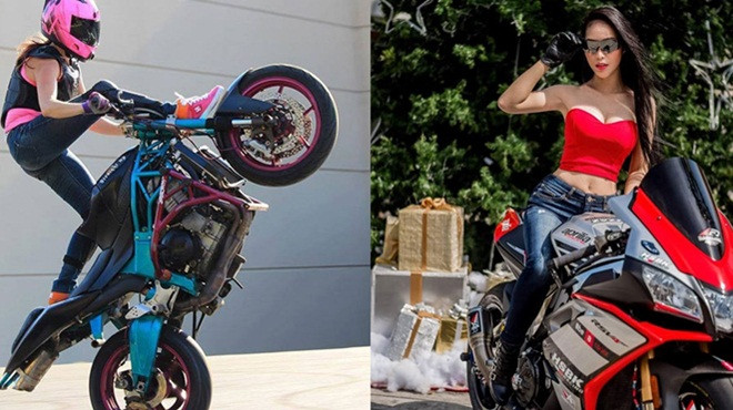 Cô gái Việt 'nhảy múa' trên mô tô khiến dân mạng choáng váng Ảnh 2