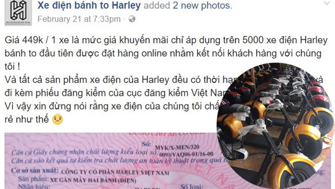 Chiêu bán xe điện bánh to 499.000 đồng/chiếc trên Facebook Ảnh 2