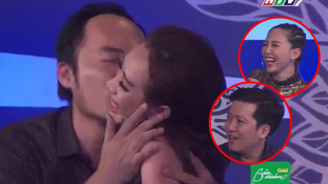 Lợi dụng Tiến Luật hôn Thu Trang say đắm, Trường Giang đòi 'cưỡng hôn' Tóc Tiên và cái kết Ảnh 2