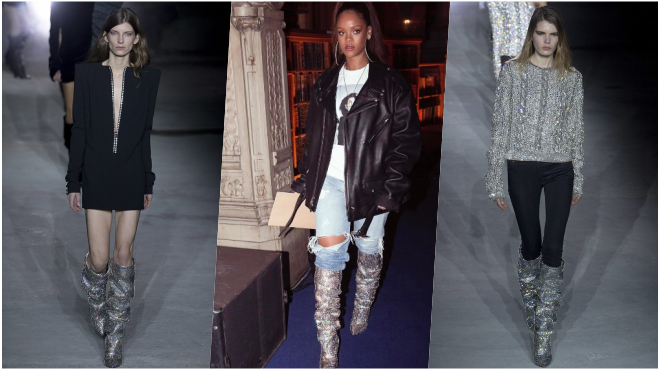 Mới 'lên sàn' được mấy ngày, đôi boots siêu phẩm của Saint Laurent đã khiến Rihanna mê mẩn! Ảnh 2