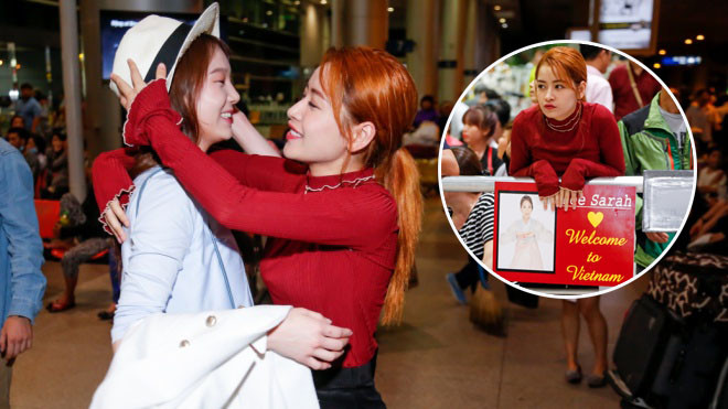 Chi Pu đến sân bay vào nửa đêm, tay bắt mặt mừng 'đoàn tụ' Á hậu Hàn Quốc Ảnh 2