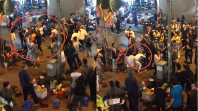 Gần chục người Việt đánh đuổi 2 khách Tây trên phố Tạ Hiện Ảnh 2