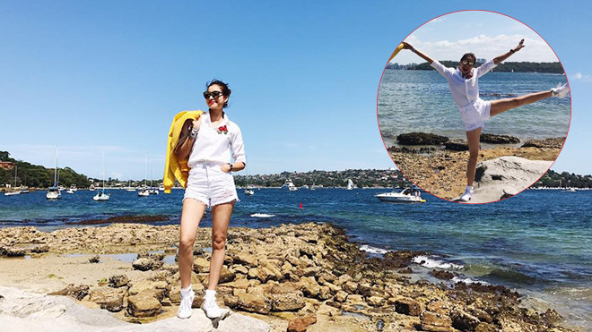 Hoa hậu Phạm Hương sành điệu, nhí nhảnh hết cỡ tại Úc Ảnh 2