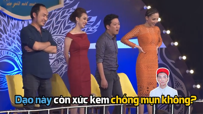 Tóc Tiên - Tiến Luật - Trường Giang 'phấn khích' khi Ngọc Trai bất ngờ xuất hiện tại Mặt nạ ngôi sao? Ảnh 2