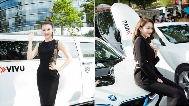 Ngọc Duyên, Lê Hà tạo dáng bên dàn siêu xe ViVu làm tắc nghẽn giao thông Ảnh 2