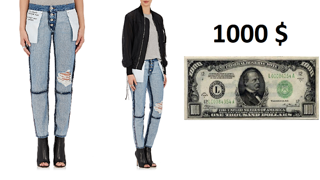 Thời thế thay đổi, quần jean lộn trái giá gần… 1000 usd! Ảnh 2
