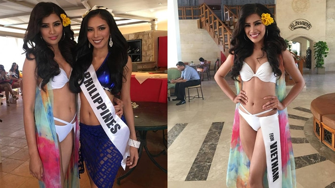Cắt váy làm áo choàng, Nguyễn Thị Thành tiếp tục lọt top ở phần thi bikini Ảnh 2