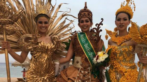 Nguyễn Thị Thành xuất sắc lọt Top 3 'Eco Costume' Ảnh 2
