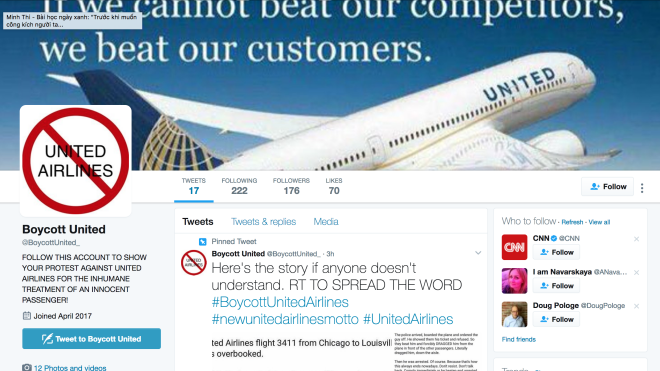 Nước Mỹ kêu gọi tẩy chay hãng hàng không United Airlines sau việc sử dụng bạo lực với hành khách châu Á Ảnh 2