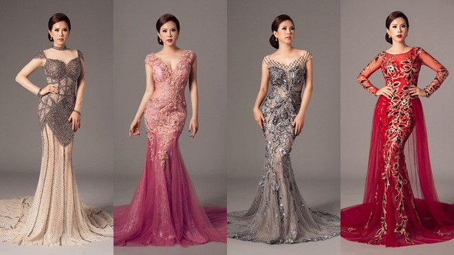 Ghen tỵ với vóc dáng đồng hồ cát của Thu Hoài trong loạt đầm dạ hội Ảnh 2