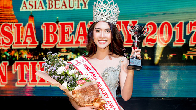 Lẳng lặng đi thi, Hoa khôi Tường Linh bất ngờ đăng quang Miss Asia Beauty 2017 Ảnh 2