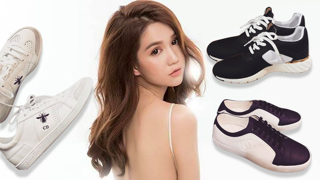 Khám phá loạt giày sneaker từ hàng hiệu đến bình dân của Ngọc Trinh Ảnh 2