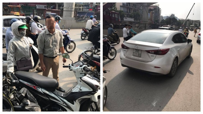Gây va chạm giao thông, giám đốc đi ô tô 'ăn vạ' - hành xử vô văn hóa với phụ nữ ở Hà Nội Ảnh 2