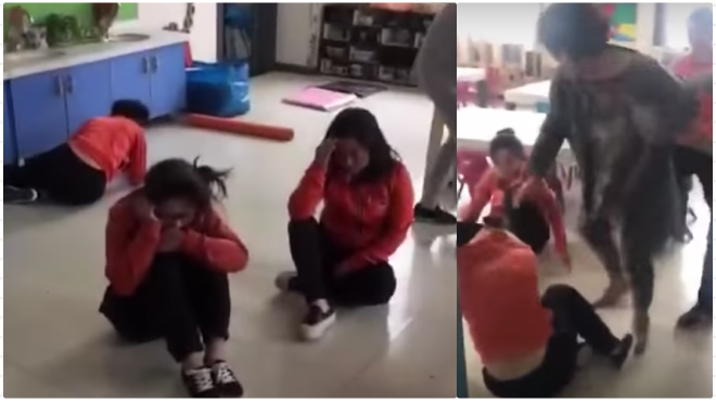 Con bị bạo hành, mẹ 'hổ' hạ gục giáo viên chủ nhiệm tại chỗ Ảnh 2